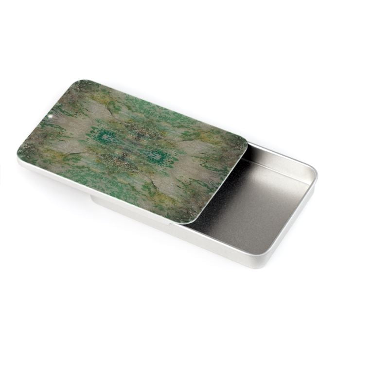 Business Card Tin: Malachite, On Quartz, North Carolina, Origi