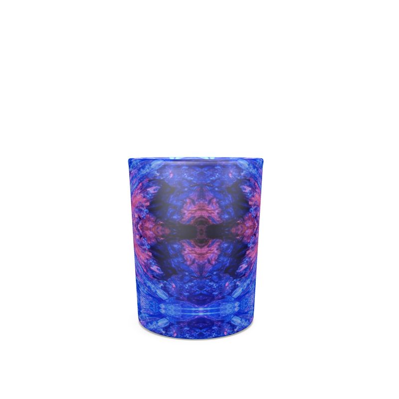 Round shot glass 4 set: Kyanite, Fluorescent,  Black Mt. , NC
