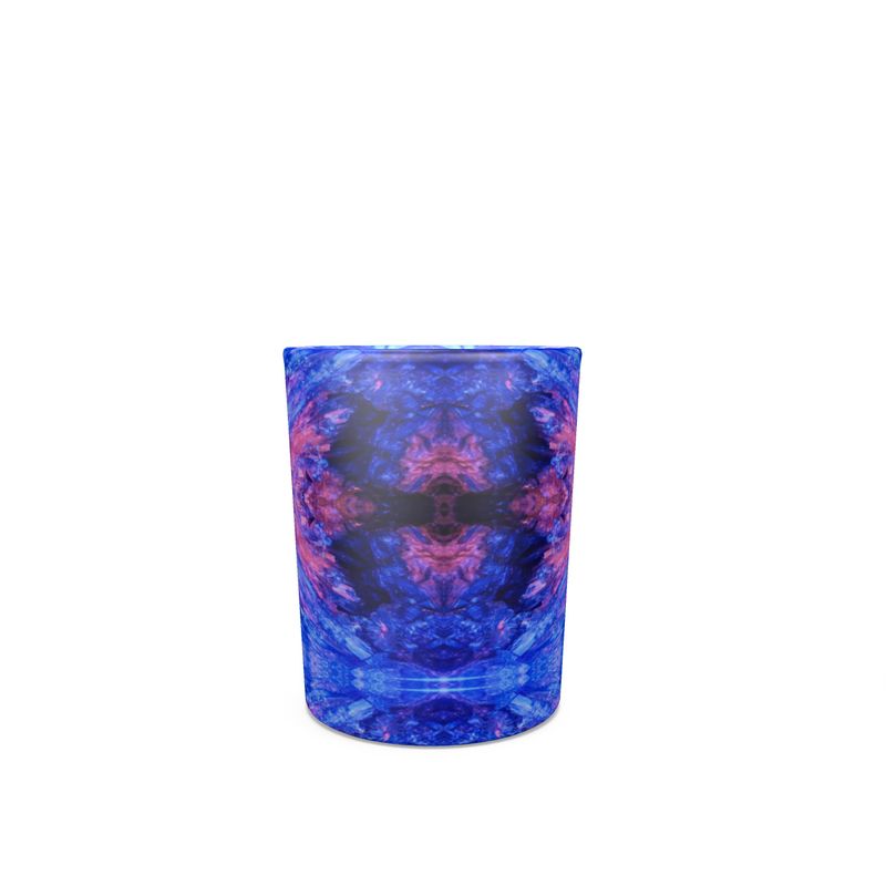 Round shot glass 4 set: Kyanite, Fluorescent,  Black Mt. , NC