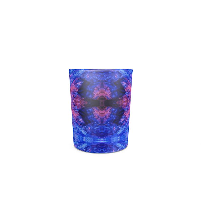 Round shot glass 2 set: Kyanite, Fluorescent, Black Mt, NC