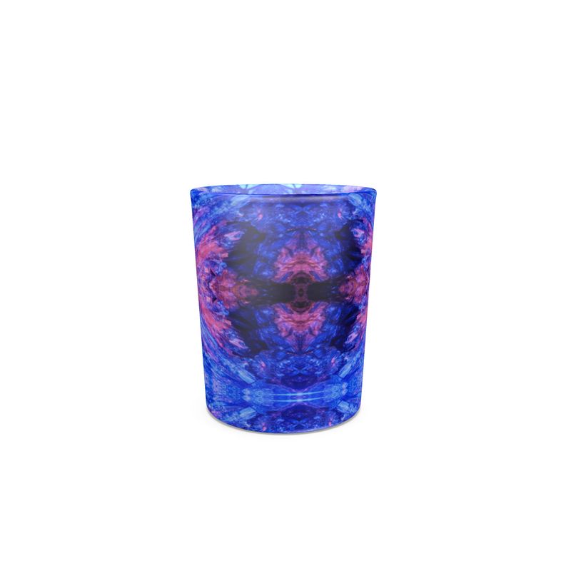 Round shot glass 2 set: Kyanite, Fluorescent, Black Mt, NC