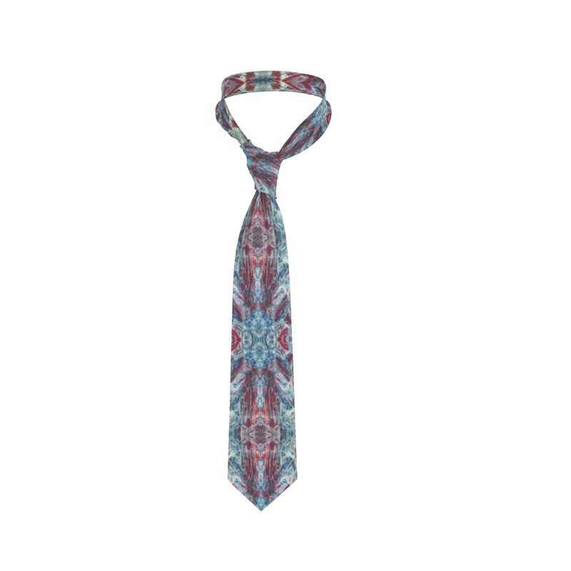 Silk Tie: KYANITE, Fluorescent UV365, Black Mt., NC, USA,