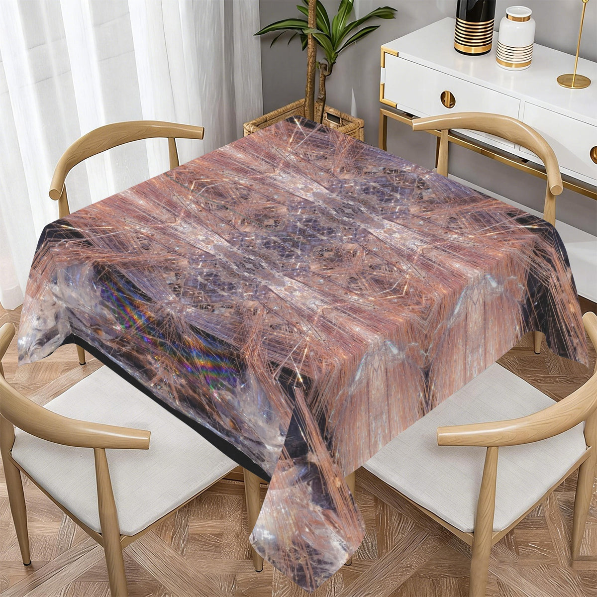 Tablecloth: Quartz, Rutilated — Alexander County, North Carolina, USA — Circa 1907 — Original Color