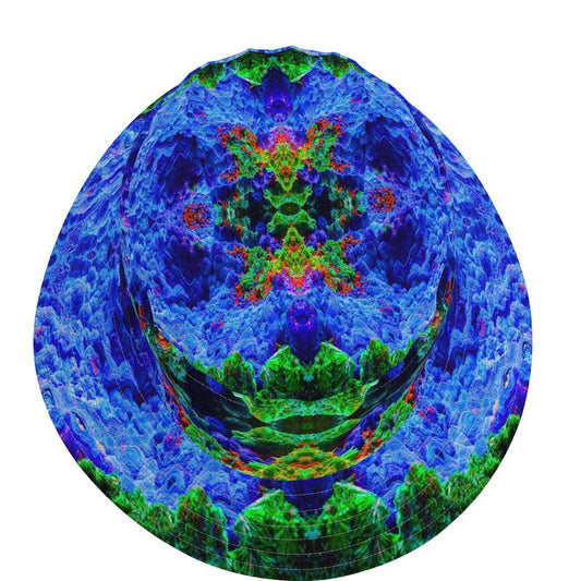 Bucket Hat: Malachite Crystals and Azurite Botryoids & Red Cuprite, Queen Copper Mine, Bisbee, Arizona, USA, EX Yale, Circa 1897, Original Color, JEFF