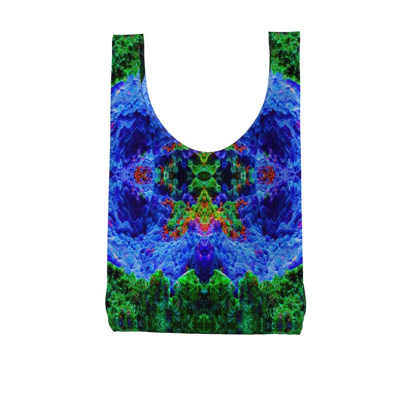 Parachute Shopping Bag: Malachite Crystals and Azurite Botryoids & Red Cuprite