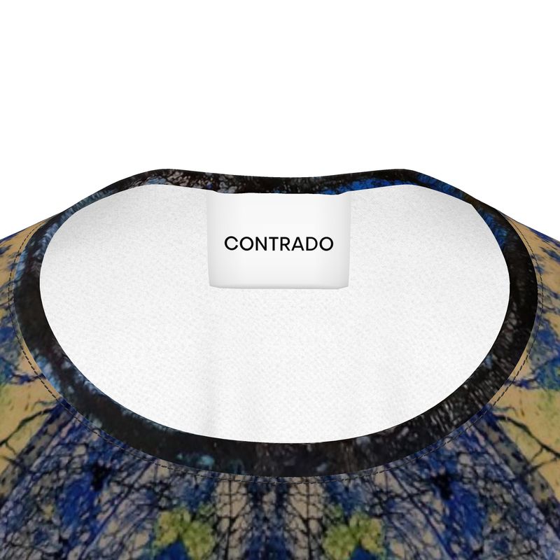 T-Shirt: Azurite, with Malachite, Siberia, Russia,  Original Color