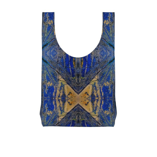 Parachute Shopping Bag: Azurite, with Malachite, Siberia, Russia, Original Color