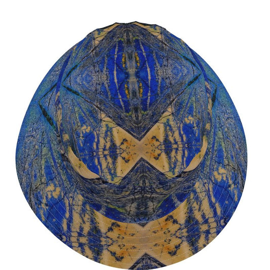 Bucket Hat: Azurite, with Malachite, Siberia, Russia, Original Color