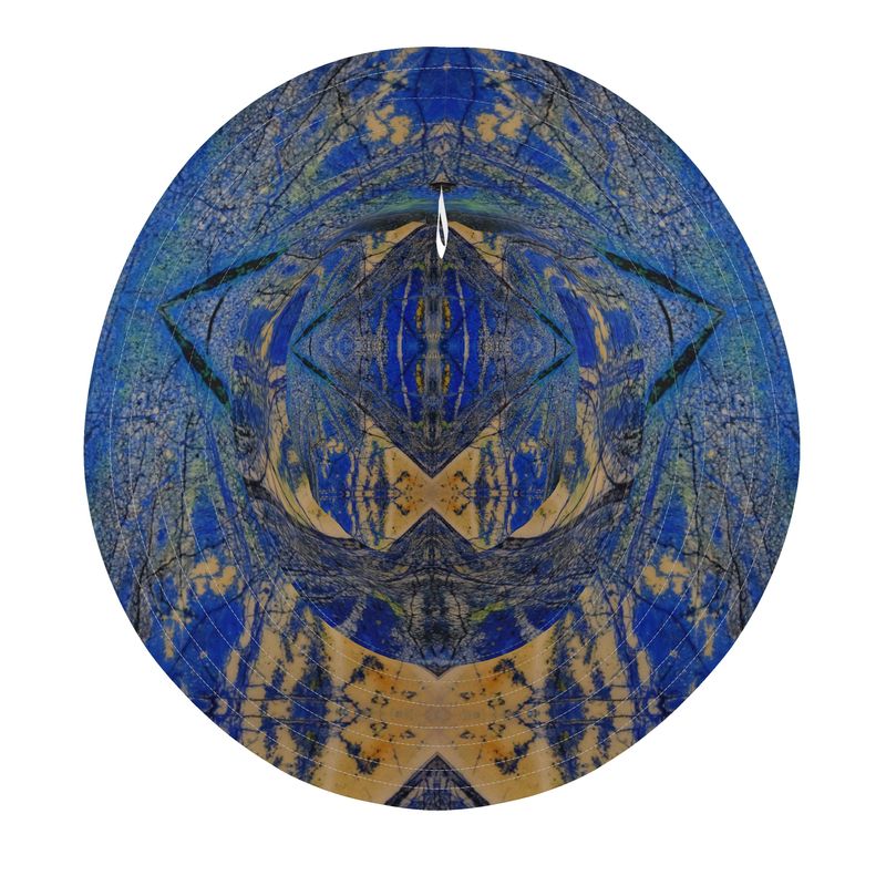 Bucket Hat: Azurite, with Malachite, Siberia, Russia, Original Color