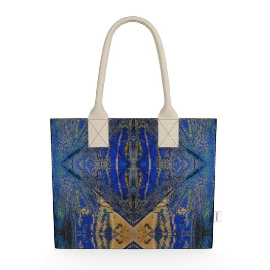 Tote Bag: Azurite, with Malachite, Siberia, Russia, Original Color