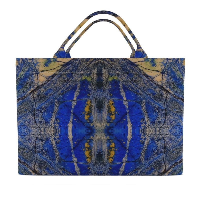 Tote Bag: Azurite, with Malachite, Siberia, Russia, Original Color