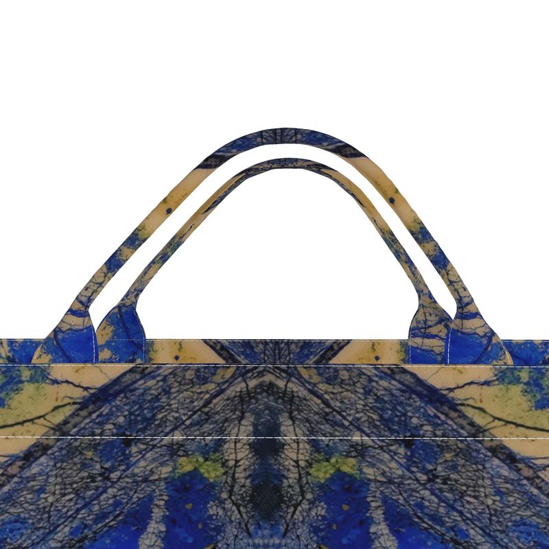 Tote Bag: Azurite, with Malachite, Siberia, Russia, Original Color