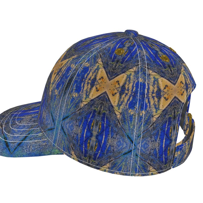 Baseball Cap: Azurite, with Malachite, Siberia, Russia, ORIGINAL COLOR