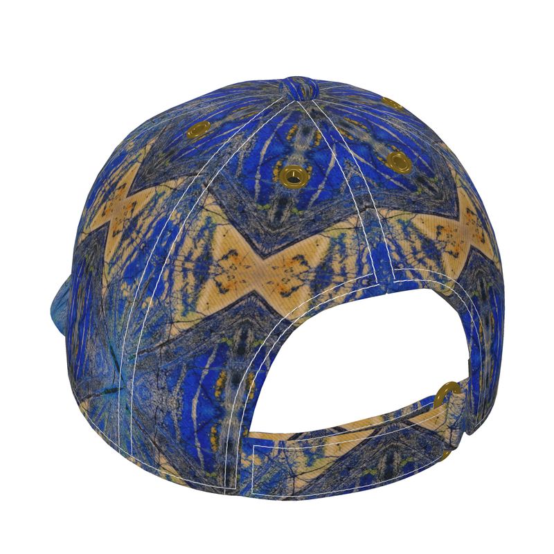 Baseball Cap: Azurite, with Malachite, Siberia, Russia, ORIGINAL COLOR