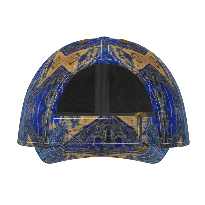 Baseball Cap: Azurite, with Malachite, Siberia, Russia, ORIGINAL COLOR