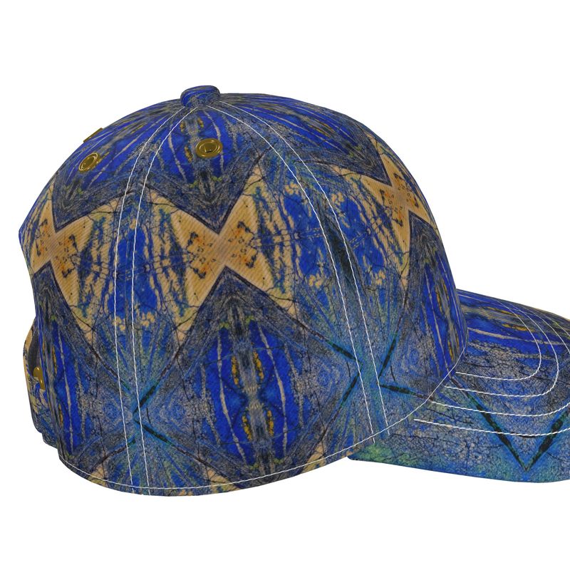 Baseball Cap: Azurite, with Malachite, Siberia, Russia, ORIGINAL COLOR