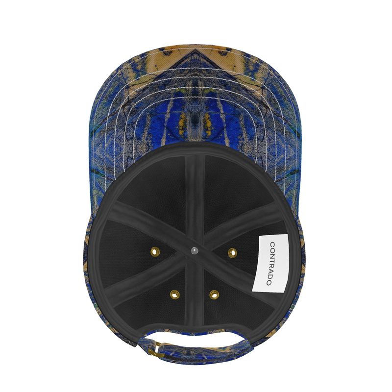 Baseball Cap: Azurite, with Malachite, Siberia, Russia, ORIGINAL COLOR