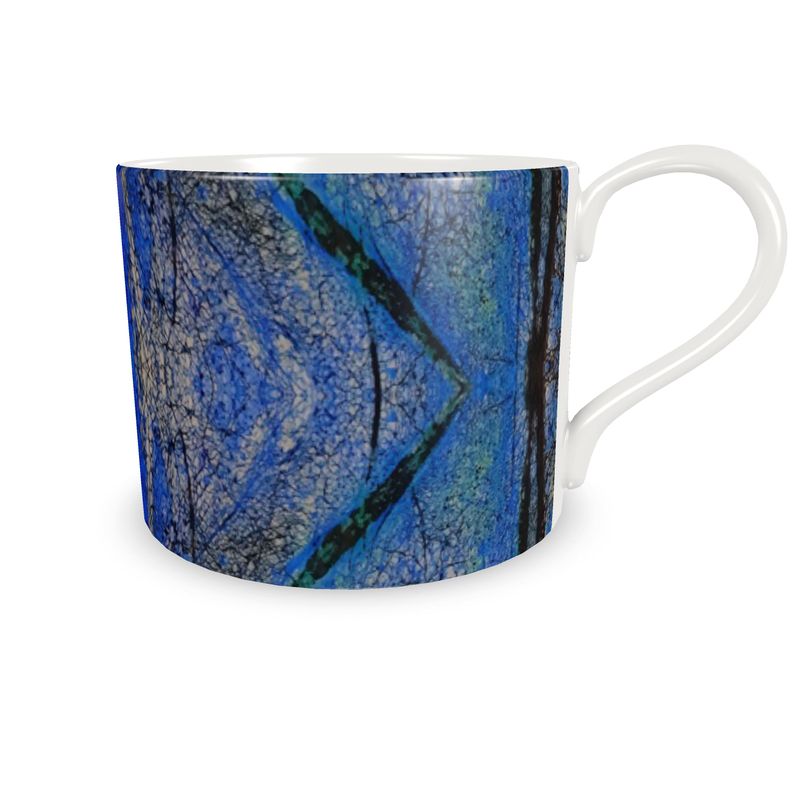 Cup and Saucer: Azurite, with Malachite, Siberia, Russia, ORIGINAL COLOR