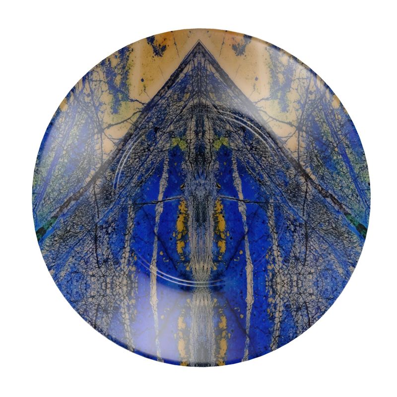 Cup and Saucer: Azurite, with Malachite, Siberia, Russia, ORIGINAL COLOR