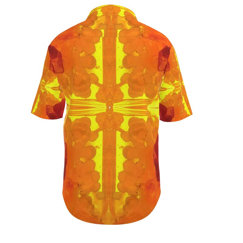 Mens Short Sleeve Shirt: Mimetite on Wulfenite, San Francisco Mine