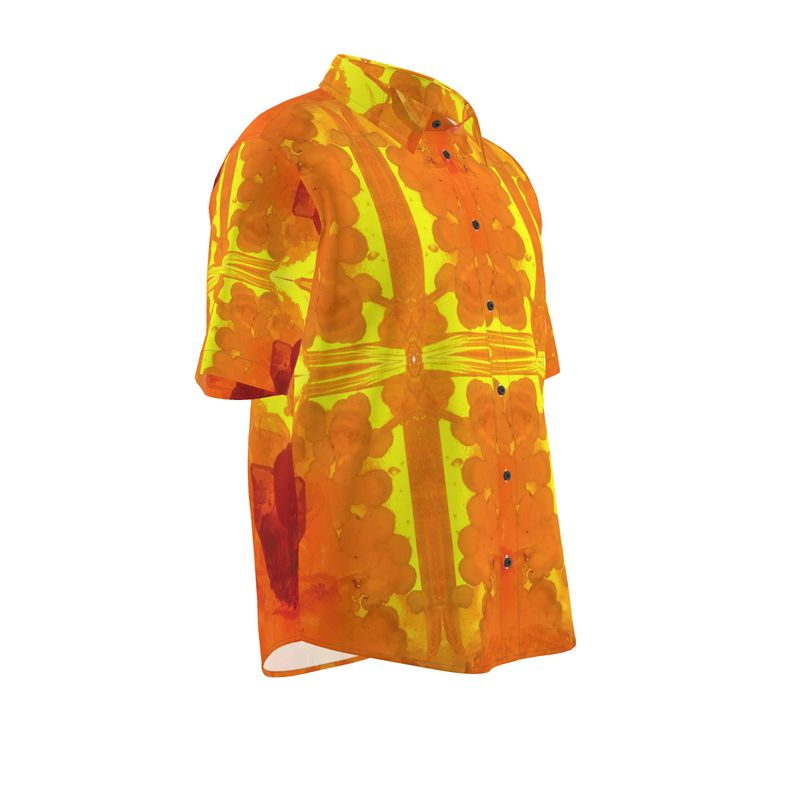 Mens Short Sleeve Shirt: Mimetite on Wulfenite, San Francisco Mine