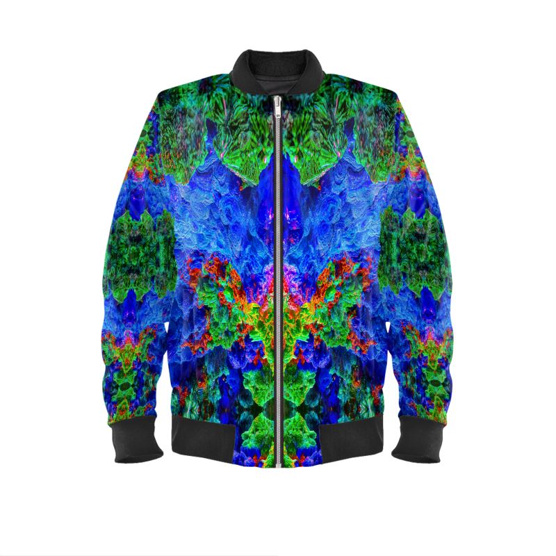 Mens Bomber Jacket: Malachite-Azurite-Cuprite Bisbee, Arizona circa 1897, EX Yale Collection