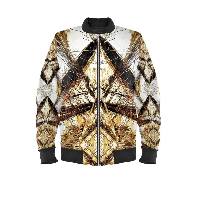 Mens Bomber Jacket: Rutilated Quartz, Alexander Cty, NC