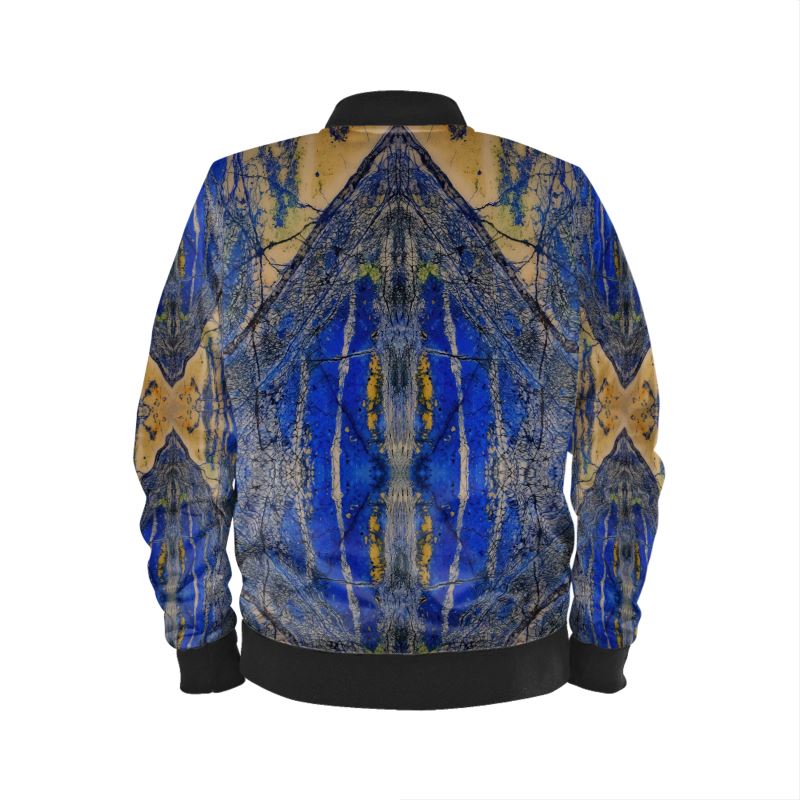 Mens Bomber Jacket: Azurite and Malachite, Siberia, Russia