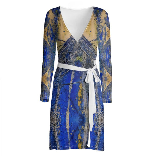 Wrap Dress: Azurite and Malachite, Siberia, Russia