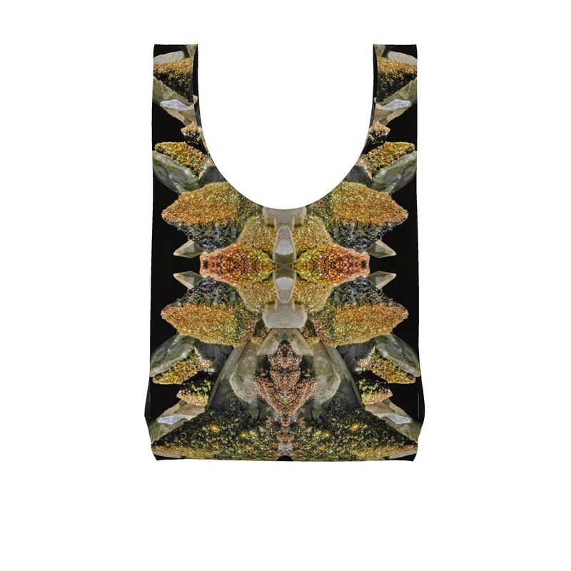 Parachute Shopping Bag:  Calcite with Irridescent Marcasite, Brushy Creek, Viburnum Trend, Missouri, USA, Neal Pfaff, Original Color