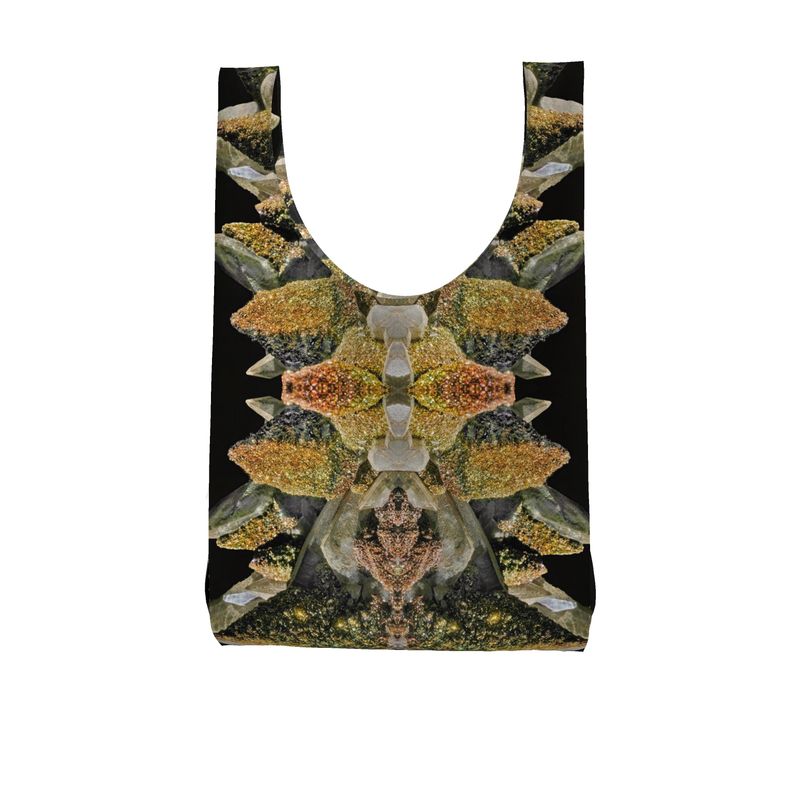 Parachute Shopping Bag:  Calcite with Irridescent Marcasite, Brushy Creek, Viburnum Trend, Missouri, USA, Neal Pfaff, Original Color