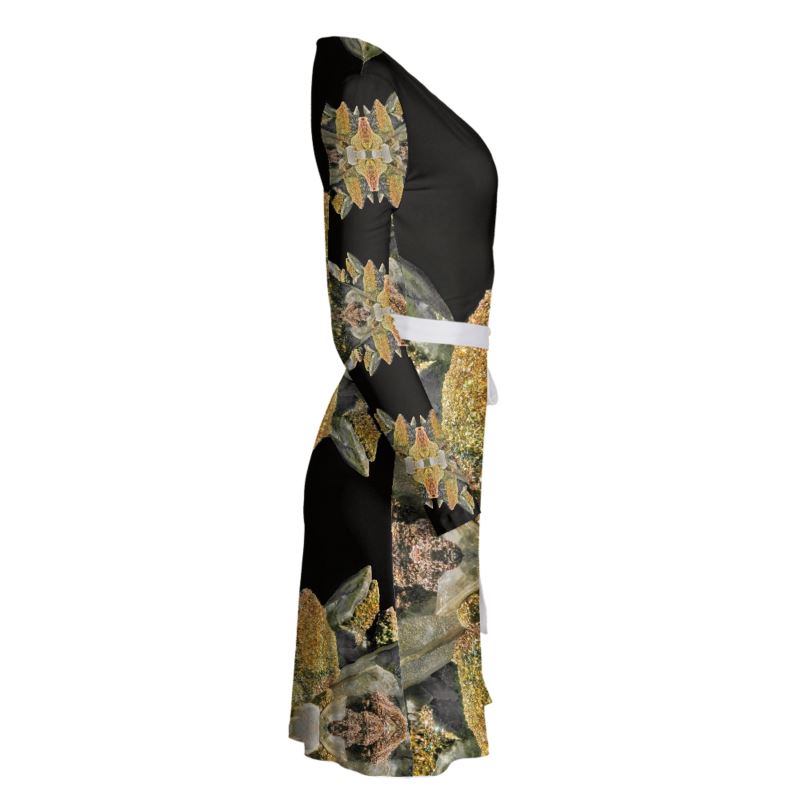Wrap Dress: Calcite with Irridescent Marcasite, Brushy Creek, Viburnum Trend, Missouri, USA, Neal Pfaff, Original Color