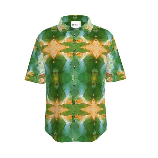 Mens Short Sleeve Shirt: Calcite Monecure North Carolina, Fluorescent INVERTED
