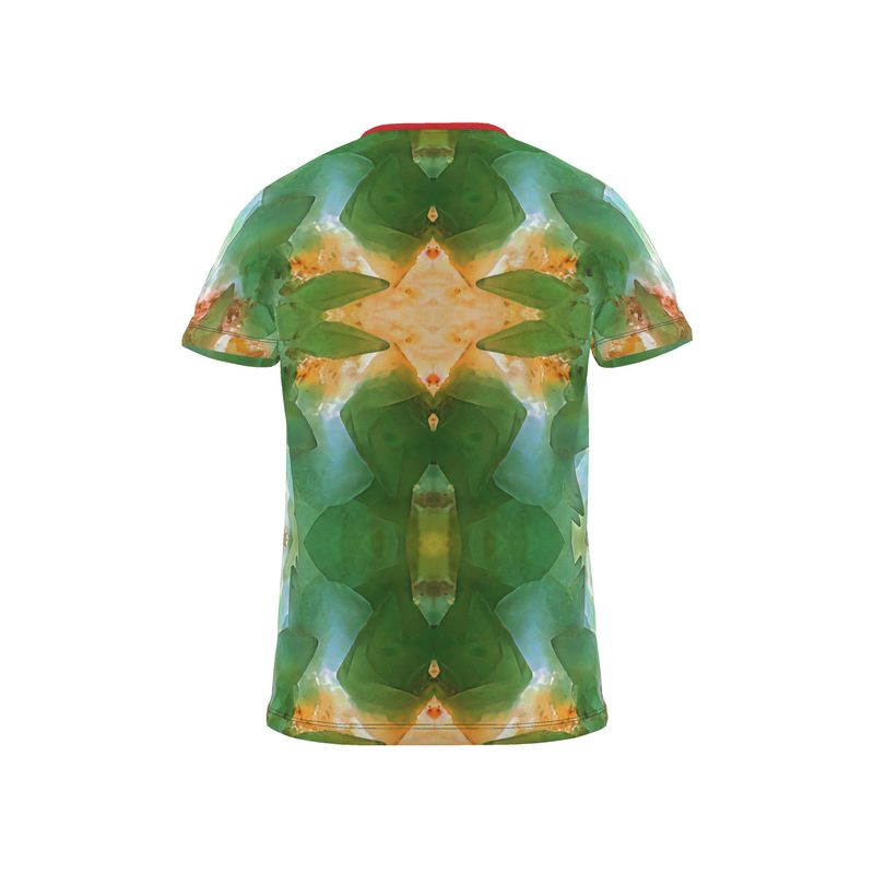 Cut and Sew All Over Print T-Shirt: Calcite Monecure North Carolina, Fluorescent INVERTED