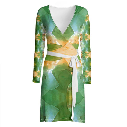 Wrap Dress: Calcite Monecure North Carolina, Fluorescent INVERTED