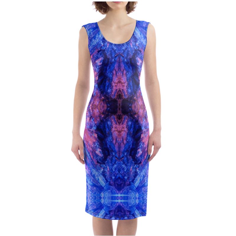 Bodycon Dress: KYANITE, Fluorescent, Black Mt. , North Carolina, USA, EX Hatley, Original Color Version 1