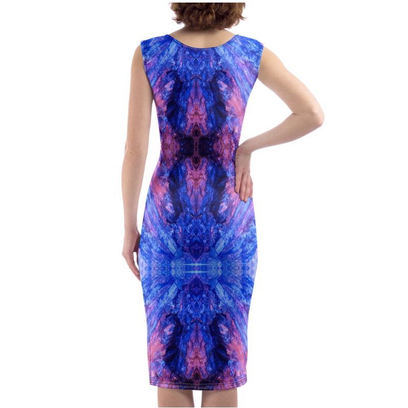 Bodycon Dress: KYANITE, Fluorescent, Black Mt. , North Carolina, USA, EX Hatley, Original Color Version 1