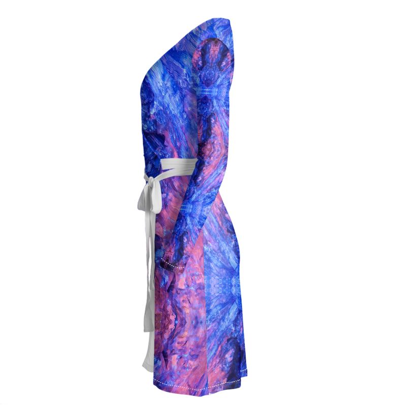 Wrap Dress: KYANITE, Fluorescent, Black Mt. , North Carolina, USA, EX Hatley, Original Color Version 1