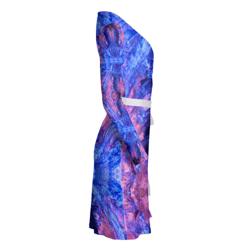 Wrap Dress: KYANITE, Fluorescent, Black Mt. , North Carolina, USA, EX Hatley, Original Color Version 1
