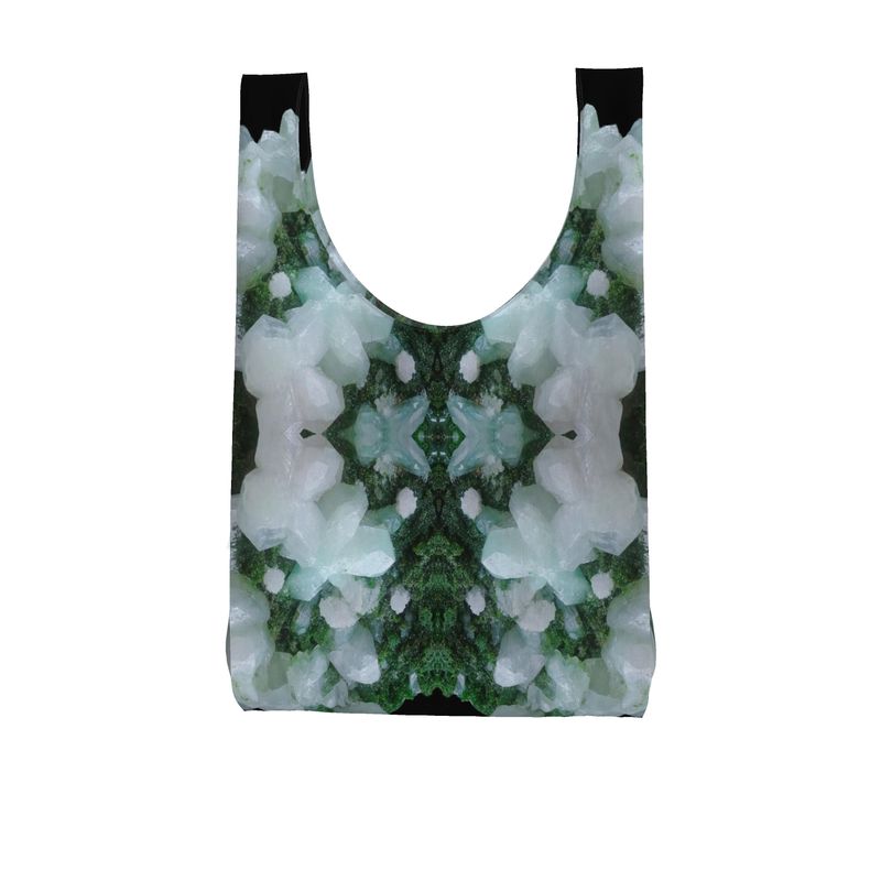 Parachute Shopping Bag: Cerusite On Motramite, Flowers, Tsumeb, Namibia, EX Lawrence Conklin, Original Color