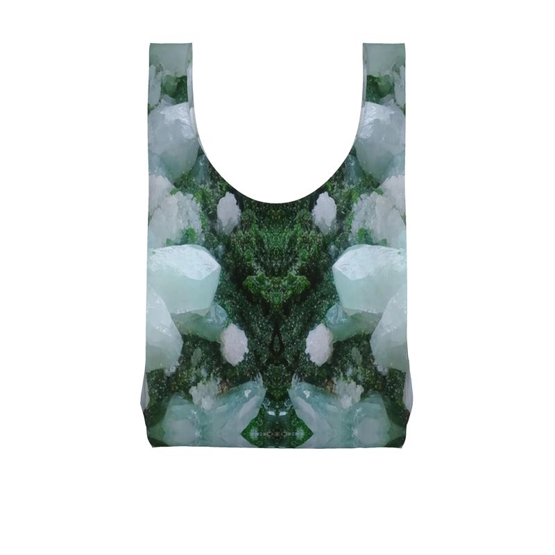 Parachute Shopping Bag: Cerusite On Motramite, Flowers, Tsumeb, Namibia, EX Lawrence Conklin, Original Color