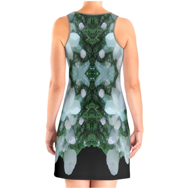 Halter Dress: Cerusite On Motramite, Flowers, Tsumeb, Namibia, EX Lawrence Conklin, Original Color