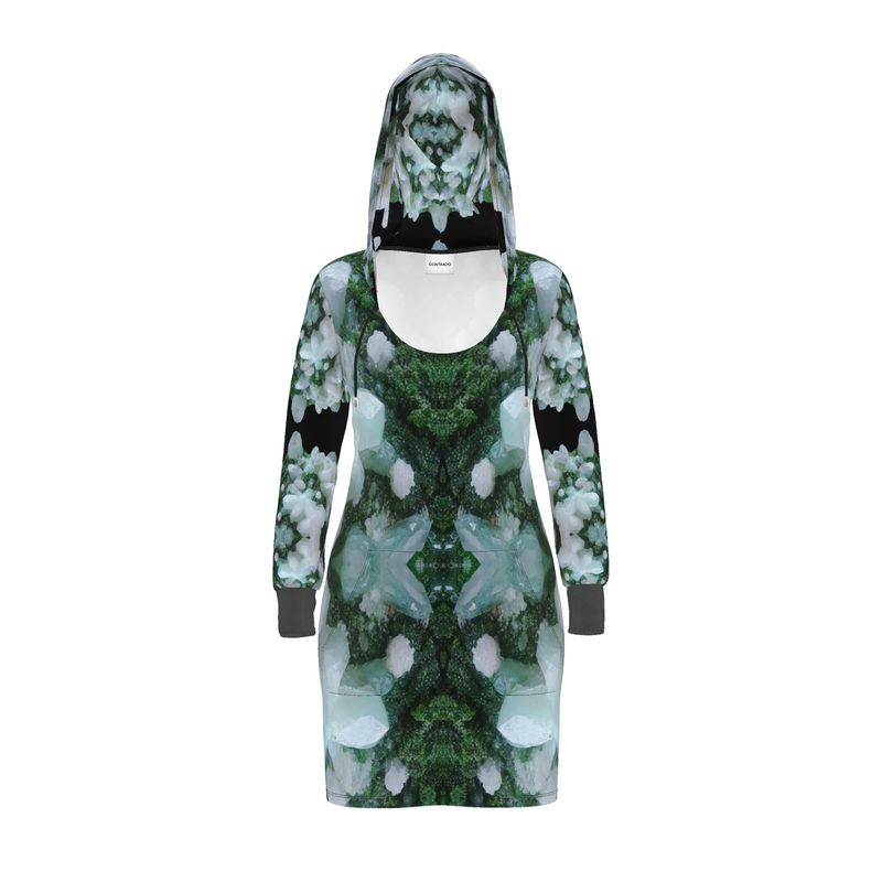 Hoodie Dress: Cerusite On Motramite, Flowers, Tsumeb, Namibia, EX Lawrence Conklin, Original Color