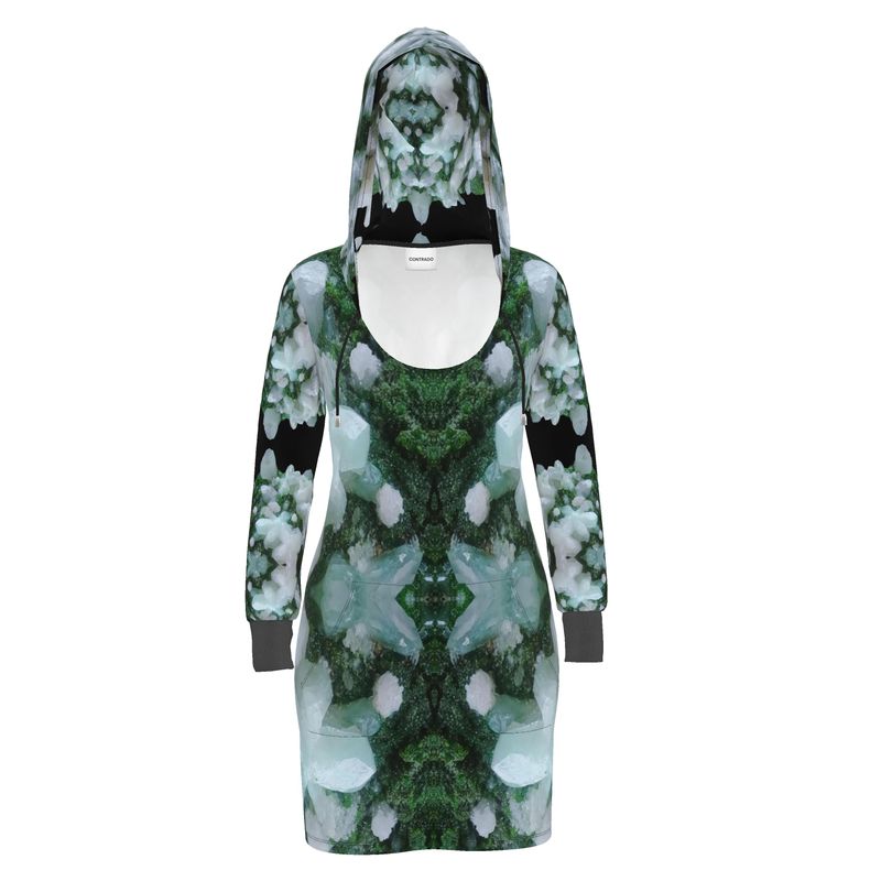 Hoodie Dress: Cerusite On Motramite, Flowers, Tsumeb, Namibia, EX Lawrence Conklin, Original Color