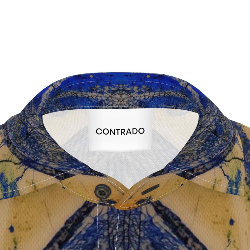 Men's Polo Shirt:  Azurite and Malachite, Siberia, Russia