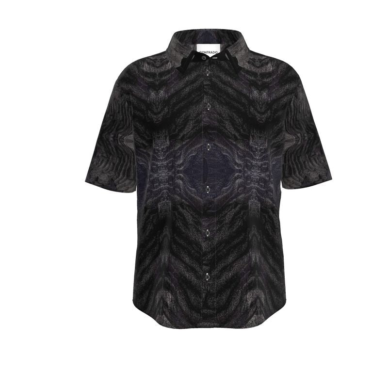 Mens Short Sleeve Shirt: Charcoal formed approximately 50,000 years ago when lava from a Washington State volcano engulfed tree, carbonizing it.