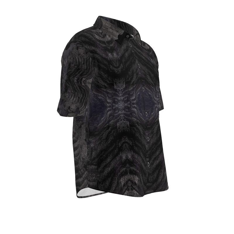 Mens Short Sleeve Shirt: Charcoal formed approximately 50,000 years ago when lava from a Washington State volcano engulfed tree, carbonizing it.