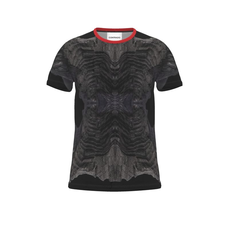 Cut and Sew All Over Print T-Shirt:  Charcoal, 50,000 Year Old from Lava