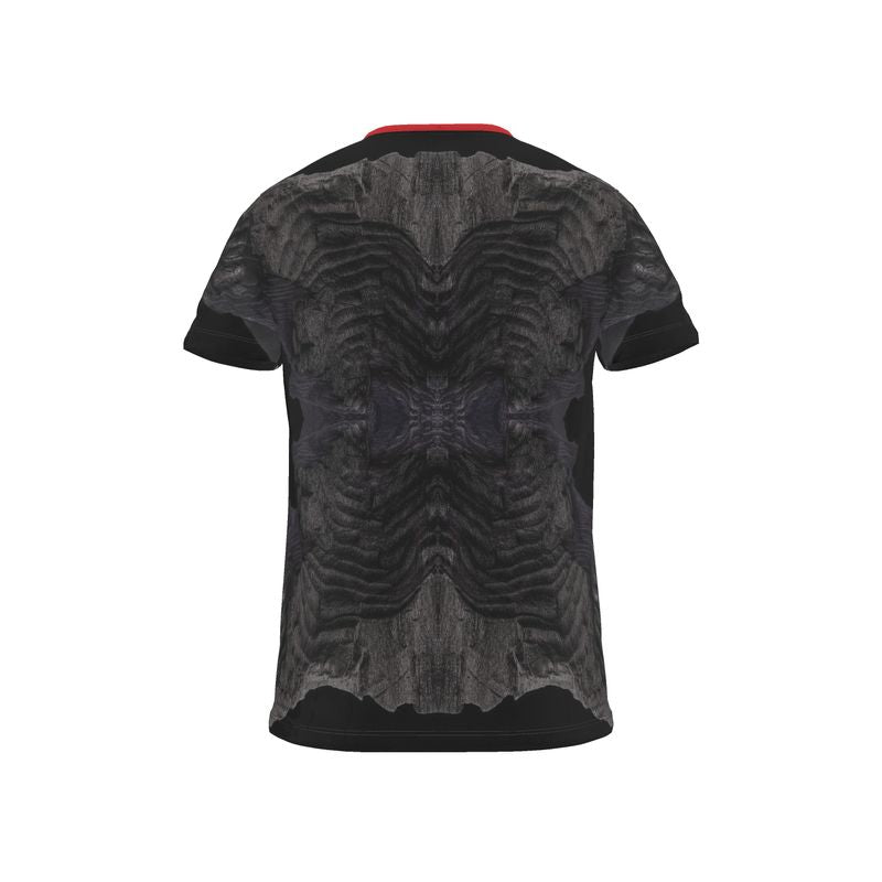 Cut and Sew All Over Print T-Shirt:  Charcoal, 50,000 Year Old from Lava