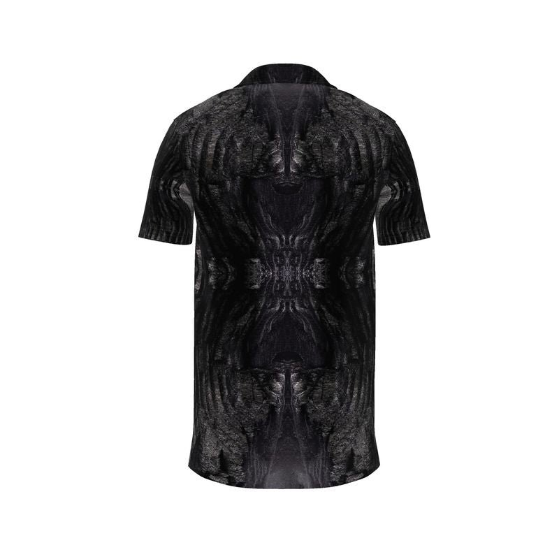 Men's Polo Shirt: Charcoal formed approximately 50,000 years ago when lava from a Washington State volcano engulfed vegetation, carbonizing it.